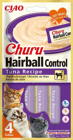 Inaba Churu kat Puree Hairball kat Tonijn