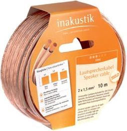 Inakustik 10m Star Speaker Cable luidsprekerkabel Transparant