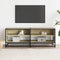 vidaXL - Tv-meubel - 120,5x40x46cm - bewerkt - hout - metaal - sonoma - eikenkleurig