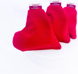 Inatura Little Heart Red Kersenpitkussen - Opwarmbaar - Draagbaar - 3 Stuks