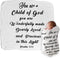 Inbakeren Deken - Doop Deken Schrift - Bijbelvers Ps. 139 - Citaat Deken Christelijke Religieuze Babygiften - Doopcadeau - Kraamcadeau - 100% katoen
