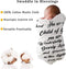 Inbakeren Deken - Doop Deken Schrift - Bijbelvers Ps. 139 - Citaat Deken Christelijke Religieuze Babygiften - Doopcadeau - Kraamcadeau - 100% katoen