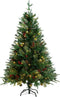 vidaXL - Kerstboom - met - LED - en - dennenappels - 120 - cm - PVC - en - PE - groen