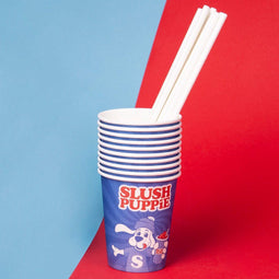 Fizz Slush Puppy Kartonnen Bekers en Rietjes Set van 20