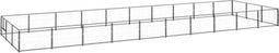 vidaXL - Hondenkennel - 30 - m² - staal - zwart
