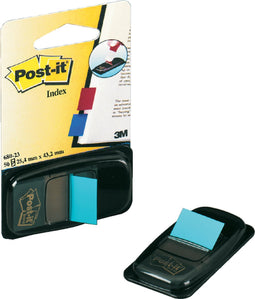 Indextabs 3M Post-it 680 25.4x43.2mm felblauw | 12 stuks