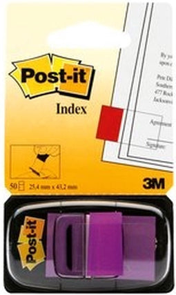 Indextabs 3M Post-it 680 25.4x43.2mm paars | 12 stuks
