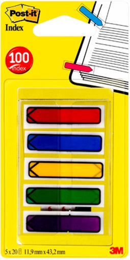 Indextabs 3m post-it 684 12x43mm pijlvorm assorti
