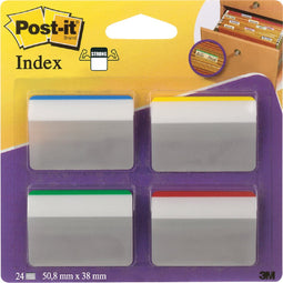Indextabs 3M Post-it 686 38x50.8mm strong gebogen assorti - 6 stuks - 6 stuks