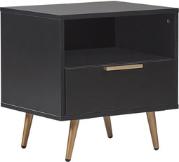 INDIO - Nachtkastje - Zwart - Vezelplaat