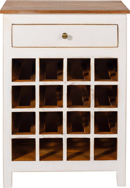 Industriële Flessenkast 2.0 - Wit - Drankkast - Barkast - Hout - Rootsmann