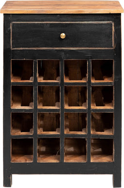 Industriële Flessenkast 2.0 - Zwart - Drankkast - Barkast - Hout - Rootsmann