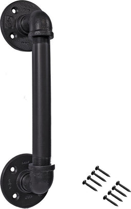 Industriele Greep | Schuifdeurgreep zwart | 25cm | Inclusief schroeven | Handgreep | Deurbeslag | Greep Schuifdeur | Onderdelen | Meubel Handvat | Meubelbeslag | Metaal | Buis | Steigerbuis | Industrieel