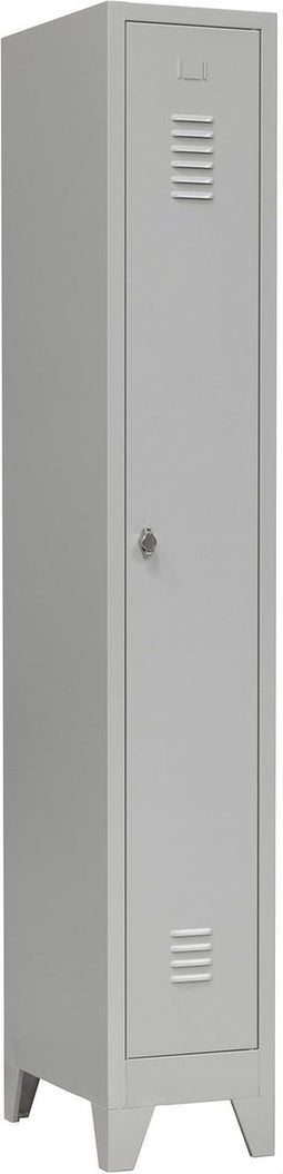 Industriële locker garderobekast 1- delig op de sokkel en opening voor hangoogsluiting (zonder hangslot geleverd)