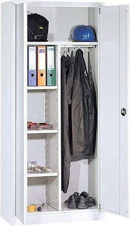 Industriële locker werkplaatskast of garderobekast 195x92x50cm Licht grijs