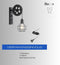 Industriële Wandlamp Zwart - Incl. Stekker & Schakelaar - Katrol lamp vintage - Wandlampen - Lamp industrieel