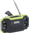 infactory Crankradio: batterijvrije zonne-& dynamo-kofferradio met LED-lamp (zonne-radio)