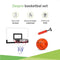 Mini Basketbal Set - Inclusief Bal & Pomp - Indoor - 46x30 cm - Rood Wit Zwart