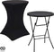 Infinity Goods Stevige Zwarte Statafel Incl. Zwarte Statafelrok - Partytafel - Robuust en Weersbeste