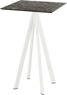 Infinity Statafel Wit Frame + Galaxy Marble HPL 70x70 cm - Essentials 120051577