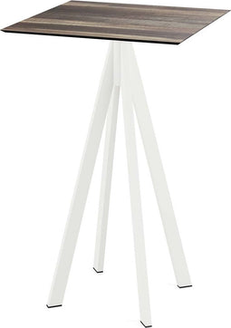 Infinity Statafel Wit Frame + Tropical Wood HPL 70x70 cm - Essentials 120051277