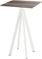 Infinity Statafel Wit Frame + Tropical Wood HPL 70x70 cm - Essentials 120051277