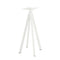 Infinity Statafel wit frame + Tropical Wood HPL Ø70 cm