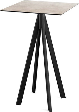 Infinity Statafel Zwart Frame + Moonstone HPL 70x70 cm - Essentials 120041377