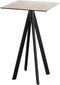 Infinity Statafel Zwart Frame + Moonstone HPL 70x70 cm - Essentials 120041377
