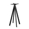Infinity Statafel zwart frame + Riverwashed Wood HPL 70x70 cm