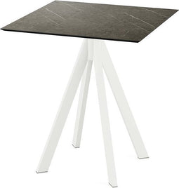 Infinity Terrastafel Wit Frame + Midnight Marble HPL 70x70 cm - Essentials 120021677
