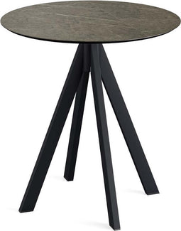 Infinity Terrastafel Zwart Frame + Midnight Marble HPL 70 cm - Essentials 120011670