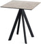Infinity Terrastafel Zwart Frame + Moonstone HPL 70x70 cm - Essentials 120011377
