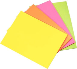 Info communicatiekaarten - 4 x 50 stuks - geel, oranje, roze, groen - 200x150mm - IN-5779-39