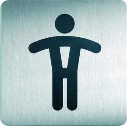 Infobord pictogram Durable 4954 vierkant wc heren 150mm