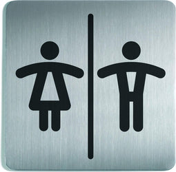 Infobord pictogram Durable 4958 vierkant wc dames/heren 150