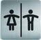 Infobord pictogram Durable 4958 vierkant wc dames/heren 150