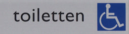 Infobord pictogram toilet rolstoel 165x44mm