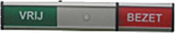 Infobord vrij/bezet 125x30mm
