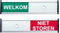 Infobord welkom/niet storen 125x30mm