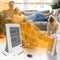 Infrarood staande warmtestraler, warmtestraler, halogeenverwarming, infraroodverwarming, 2 warmtestanden met oververhitting, kantelbescherming, torenruimteverwarming voor gebruik op kantoor, woonkamer, slaapkamer