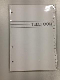 inhoud tbv telefoonregister Kangaro large A-Z 4-rings K-6203