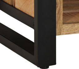 vidaXL - Schoenenbank - 100x40x50 - cm - Massief - Ruig - Mango