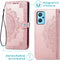 iMoshion Hoesje Geschikt voor Oppo A76 (4G) Hoesje Met Pasjeshouder - iMoshion Mandala Bookcase - Rosé Goud