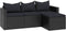 vidaXL - Loungeset - poly - rattan - zwart