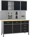 vidaXL - Werkbank - met - vier - wandpanelen - en - twee - kasten