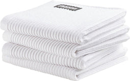 DDDDD - Vaatdoek - 30 x 30 cm - Wit - Set van 4 stuks