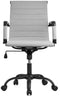 Feel Furniture - Luxe Bureaustoel - Lage Rugleuning - Lichtgrijs met Mat Zwart Frame