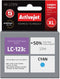 Ink Activejet AB-123CN (replacement Brother LC123C/121C; Supreme; 10 ml; Cyan)