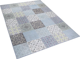 INKAYA - Laagpolig vloerkleed - Grijs - 160 x 230 cm - Polyester
